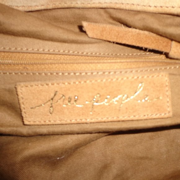 Free People Mojave Messenger Bag Leather Distressed Tan Adj Strap - Picture 6 of 14